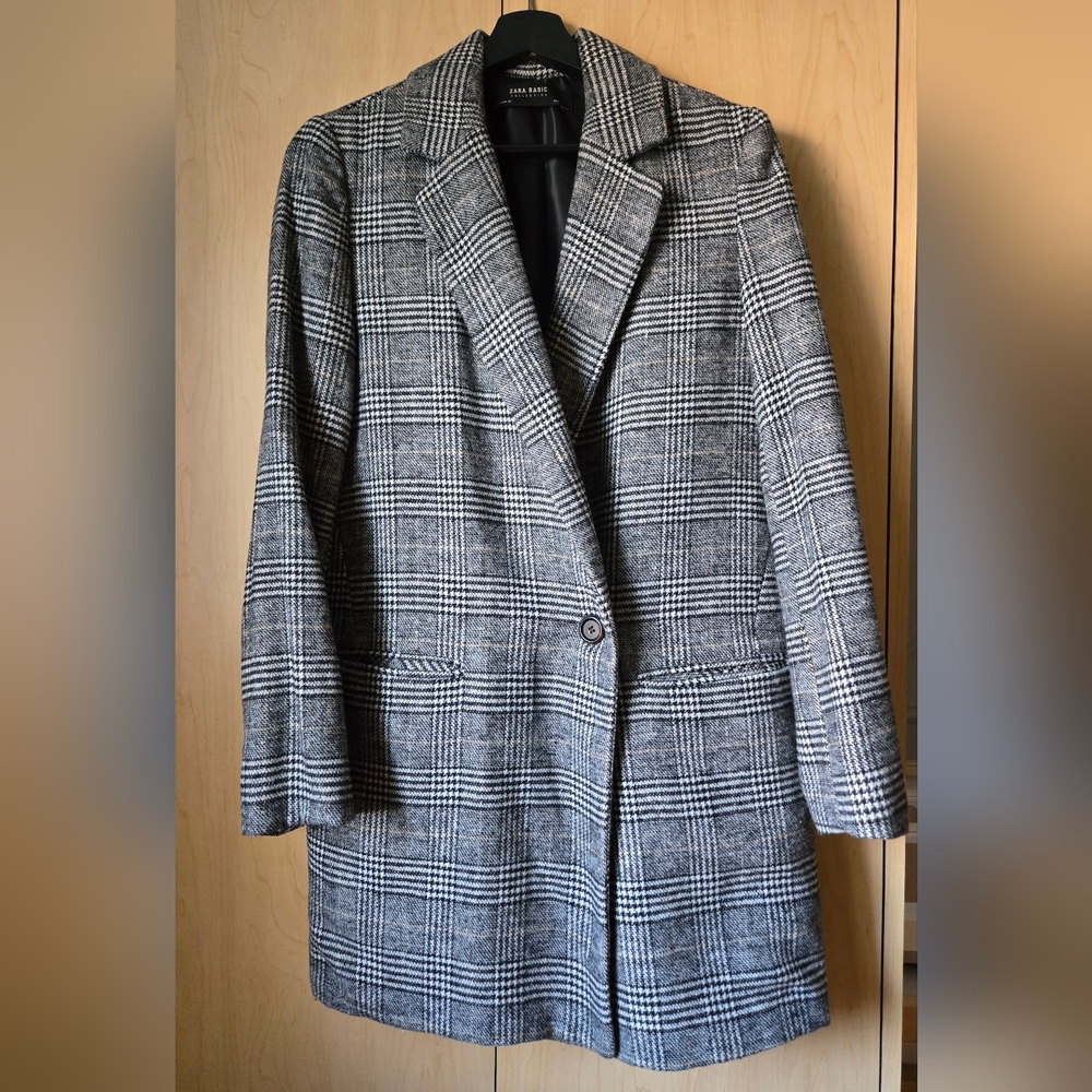 Zara Black and Gray Coat